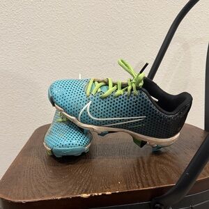 Nike Kids Teal and Black cleats softball baseball